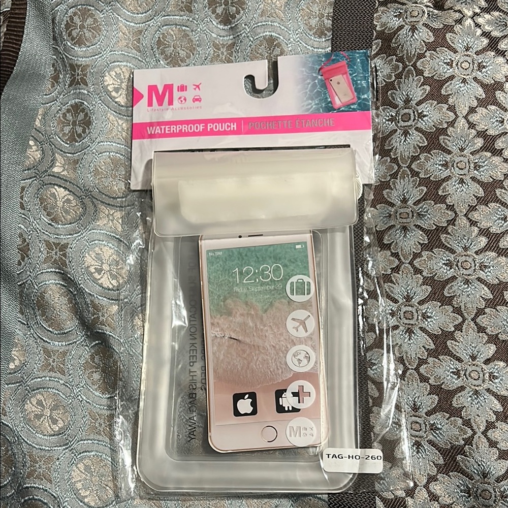 White Clear Waterproof Phone Pouch